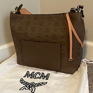 MCM Medium Klara Monogram Leather Hobo Bag Brand NEW W/ TAGS